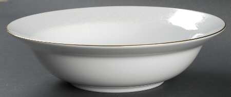 White Lace Gold 9" Round Vegetable Bowl