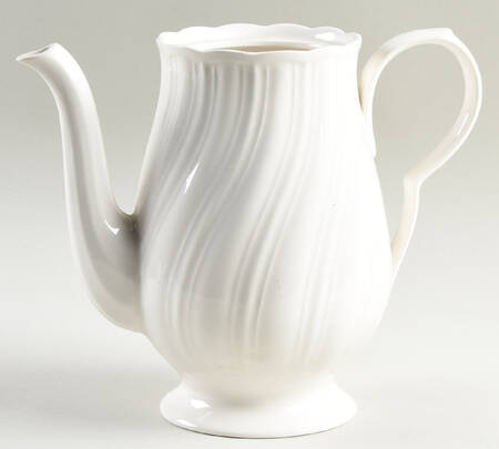White Satin Coffee Pot No Lid
