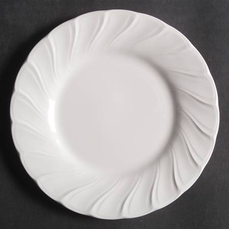 White Satin Bread & Butter Plate
