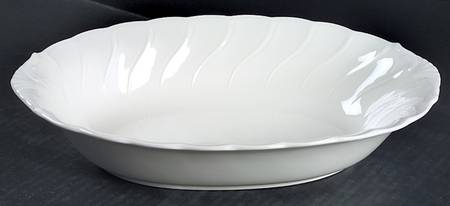 White Satin 11" Oval Baker