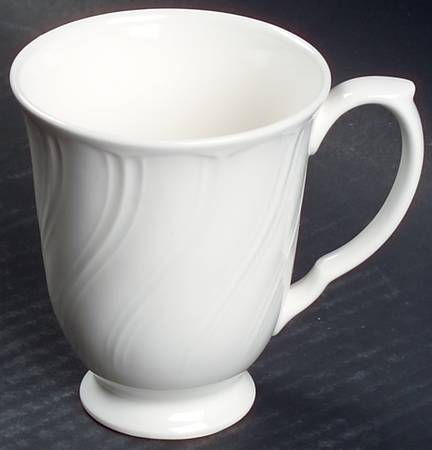 White Satin Footed Mug