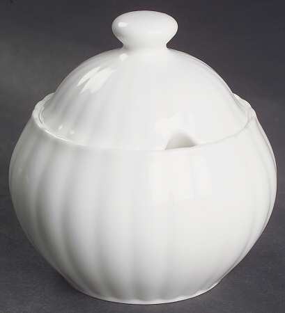 White Tie Sugar Bowl & Lid