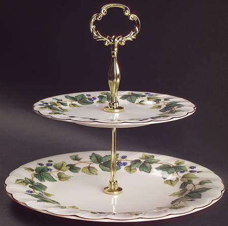 Wild Berry 2 Tiered Serving Tray (Dinner & Salad Plate)