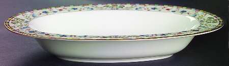 Wildflowers Allegro 11" Oval Vegetable Bowl