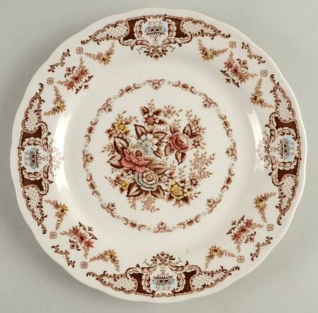 Windsor Brown Multicolor Luncheon Plate