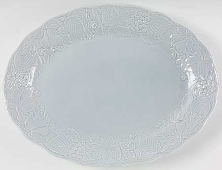 Woodbury Blue 14" Oval Serving Platter