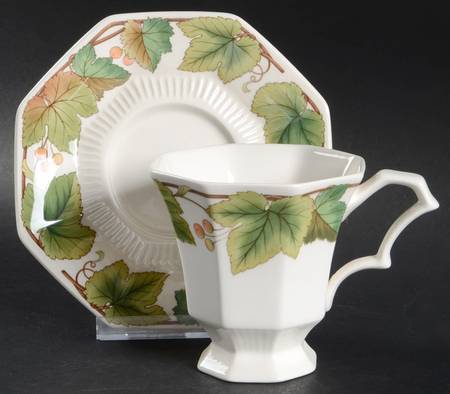 Woodlands Footed Cup & Saucer Set