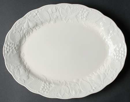 Woodbury White 14" Oval Serving Platter