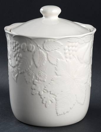 Woodbury White Extra Large Canister & Lid