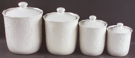 Woodbury White (4 Piece) Canister Set (Box Set)