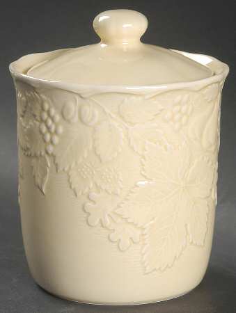 Woodbury Yellow Small Canister & Lid