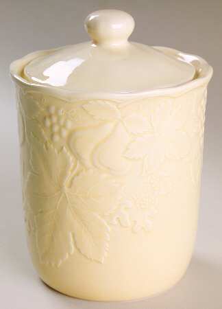 Woodbury Yellow Medium Canister & Lid