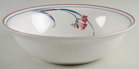 Blue Trumpet 9" Round Vegetable Bowl