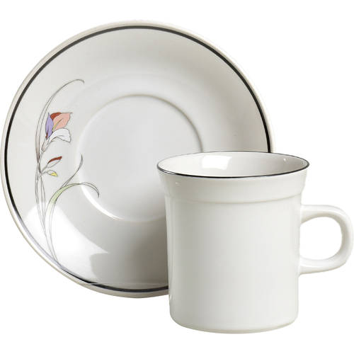 Horizon East Flat Cup & Saucer Set