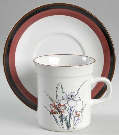 Imperial Garden Flat Cup & Saucer Set by Nitto