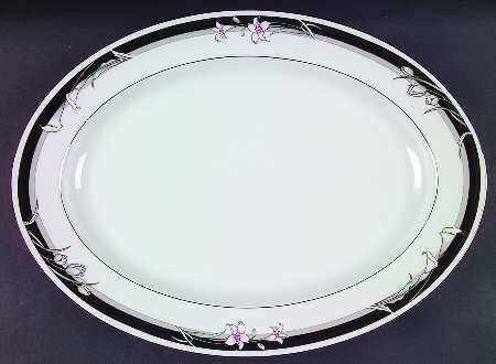 Kabuki 14" Oval Serving Platter by Nitto
