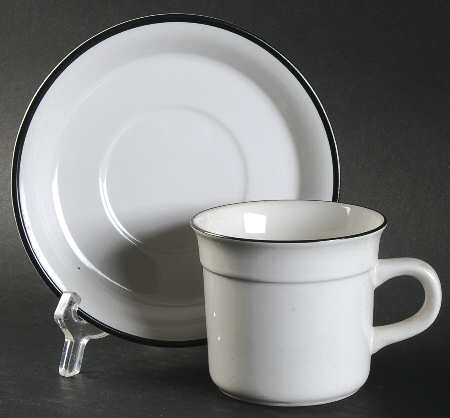 Modern Times Flat Cup & Saucer Set