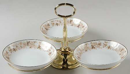 Oakbrook 7" x 12" 3-Part Relish & Metal Stand (FR) HC