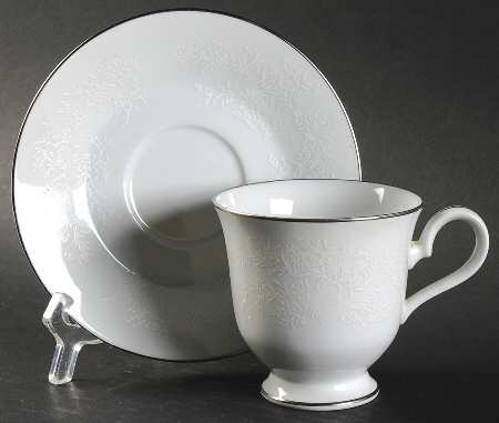 Swiss Miss Footed Cup & Saucer Set