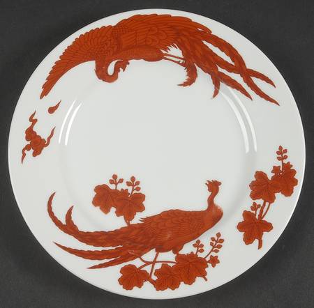 Red Peking Peacock Salad Plate