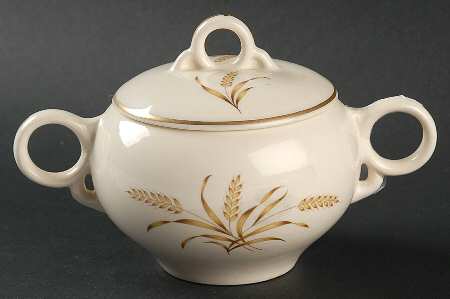 Wheat Sugar Bowl & Lid