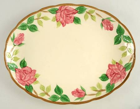 American Beauty Rose 14" Oval Serving Platter