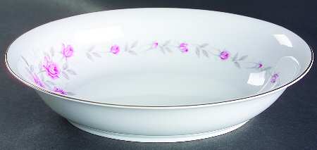 Bridal Rose 10" Oval Vegetable Bowl