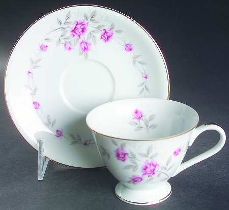 Bridal Rose Footed Cup & Saucer Set
