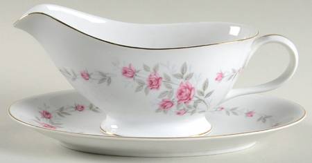 Bridal Rose Gravy Boat & Underplate