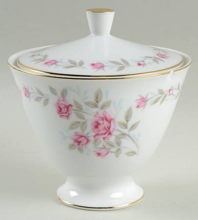 Bridal Rose Sugar Bowl & Lid