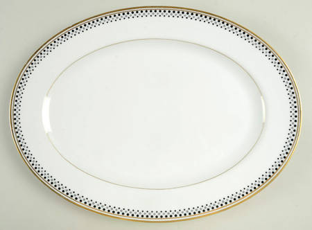 Gold Symphony 14" Oval Serving Platter