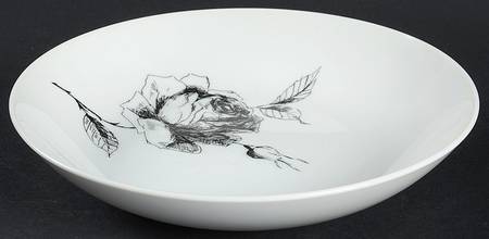 Midnight Rose Coupe Soup Bowl