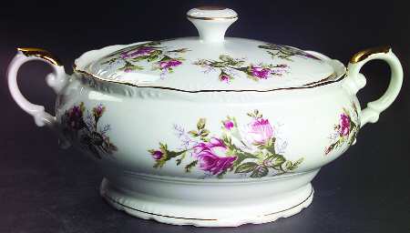Old Rose Round Covered Vegetable