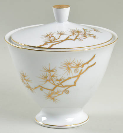 Pine Gold Sugar Bowl & Lid