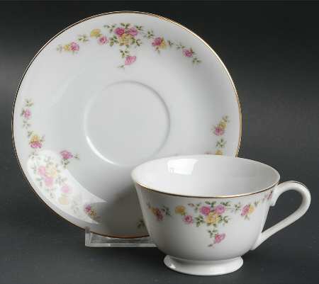 Rose Bower Footed Cup & Saucer Set