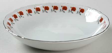Rose Garland Coupe Soup Bowl