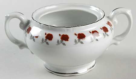 Rose Garland Sugar Bowl No Lid