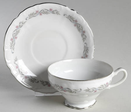 Romanesque Footed Cup & Saucer Set