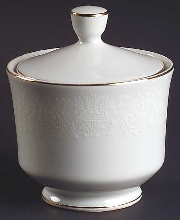 White Lace Sugar Bowl & Lid
