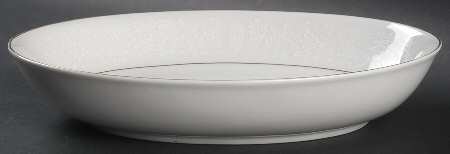 White Lace 10" Oval Vegetable Bowl