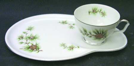 Cascade Pine Snack Plate & Cup Set