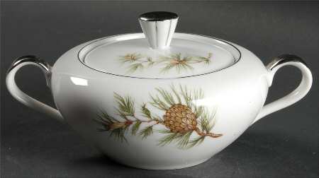 Cascade Pine Sugar Bowl & Lid