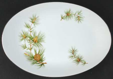Cascade Pine 12" Oval Serving Platter