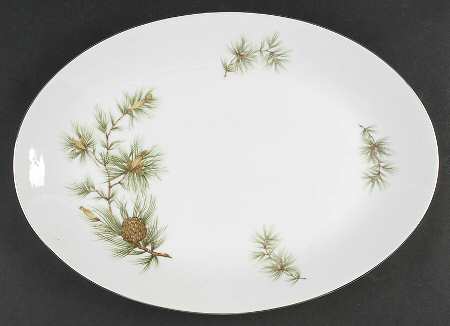 Cascade Pine 16" Oval Serving Platter