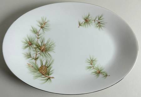 Cascade Pine 12" Oval Serving Platter