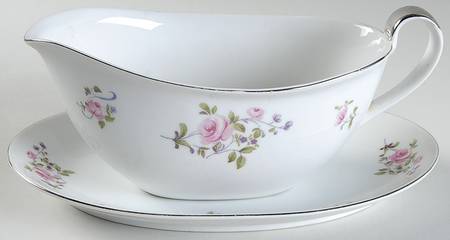 Chelsea Rose Gravy Boat & Underplate