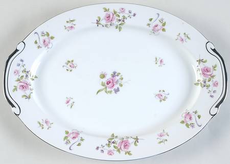 Chelsea Rose 14" Oval Serving Platter