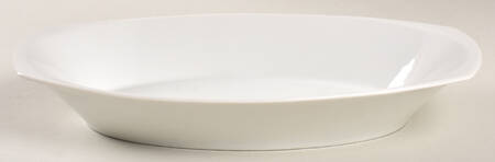 Continental White 10" Oval Vegetable Bowl