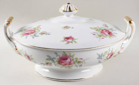 Dresden Rose Round Covered Vegetable by Norcrest