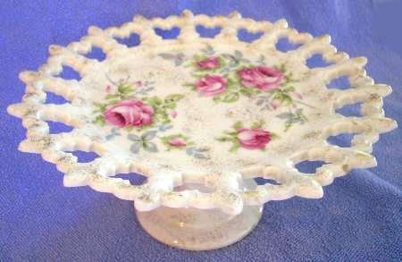 Dresden Rose Round Compote (Height X Width)